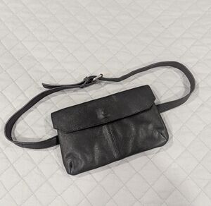 ASOS Leather Black Belt Bag